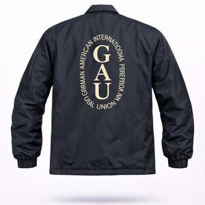 Vtg Sportsman Graphics Art International Union Fleece Lined Coaches Jacket Sz S​